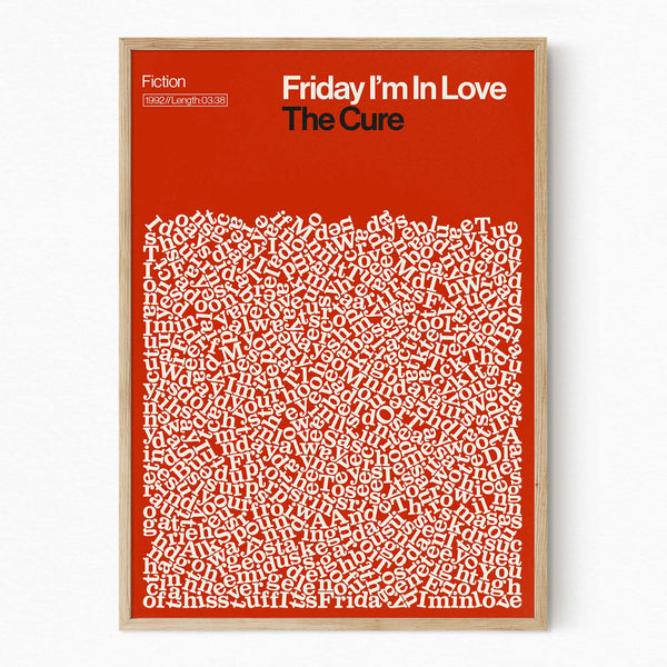 The Cure Song Lyric Music Poster