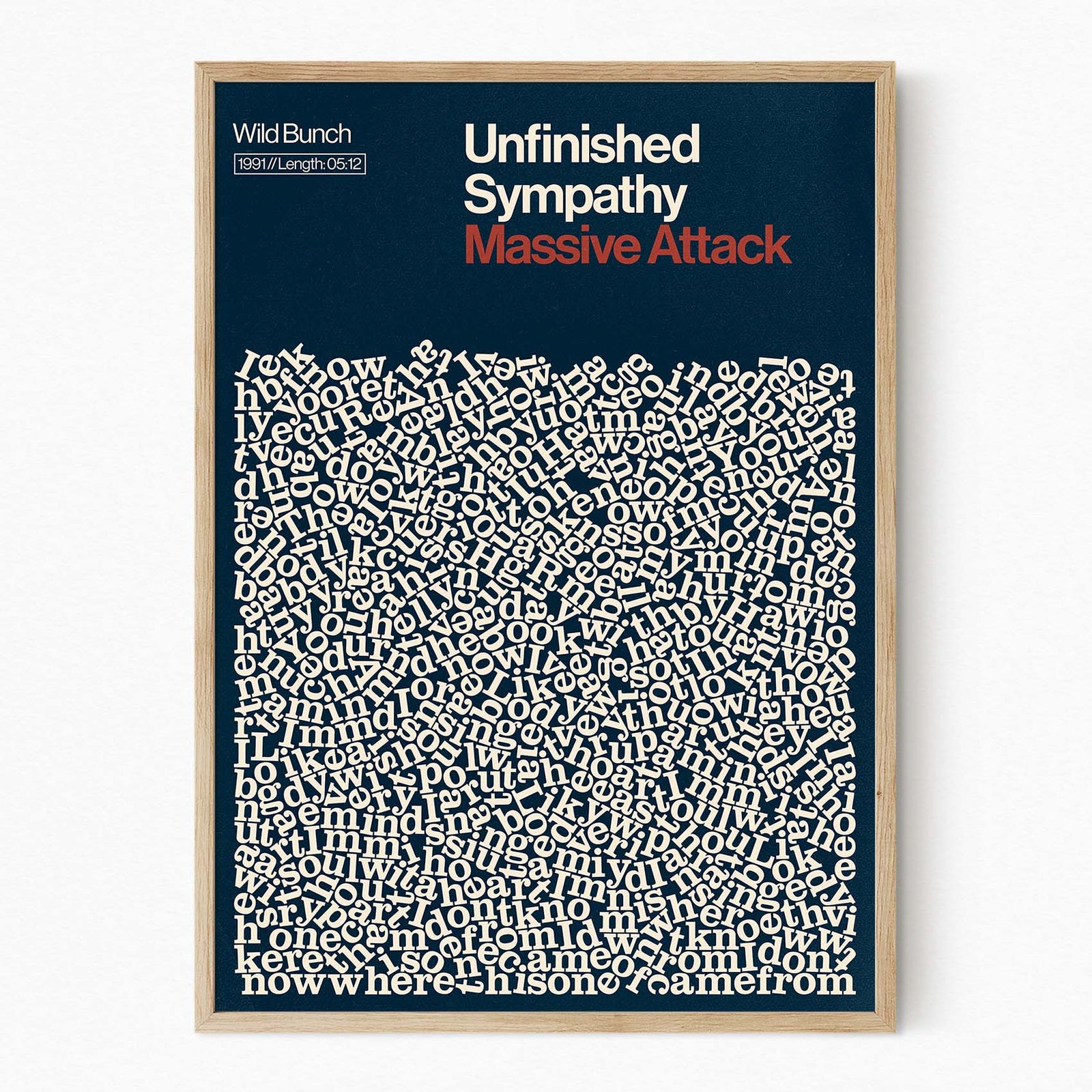 Unfinished Sympathy - Massive Attack - Song Lyric Print
