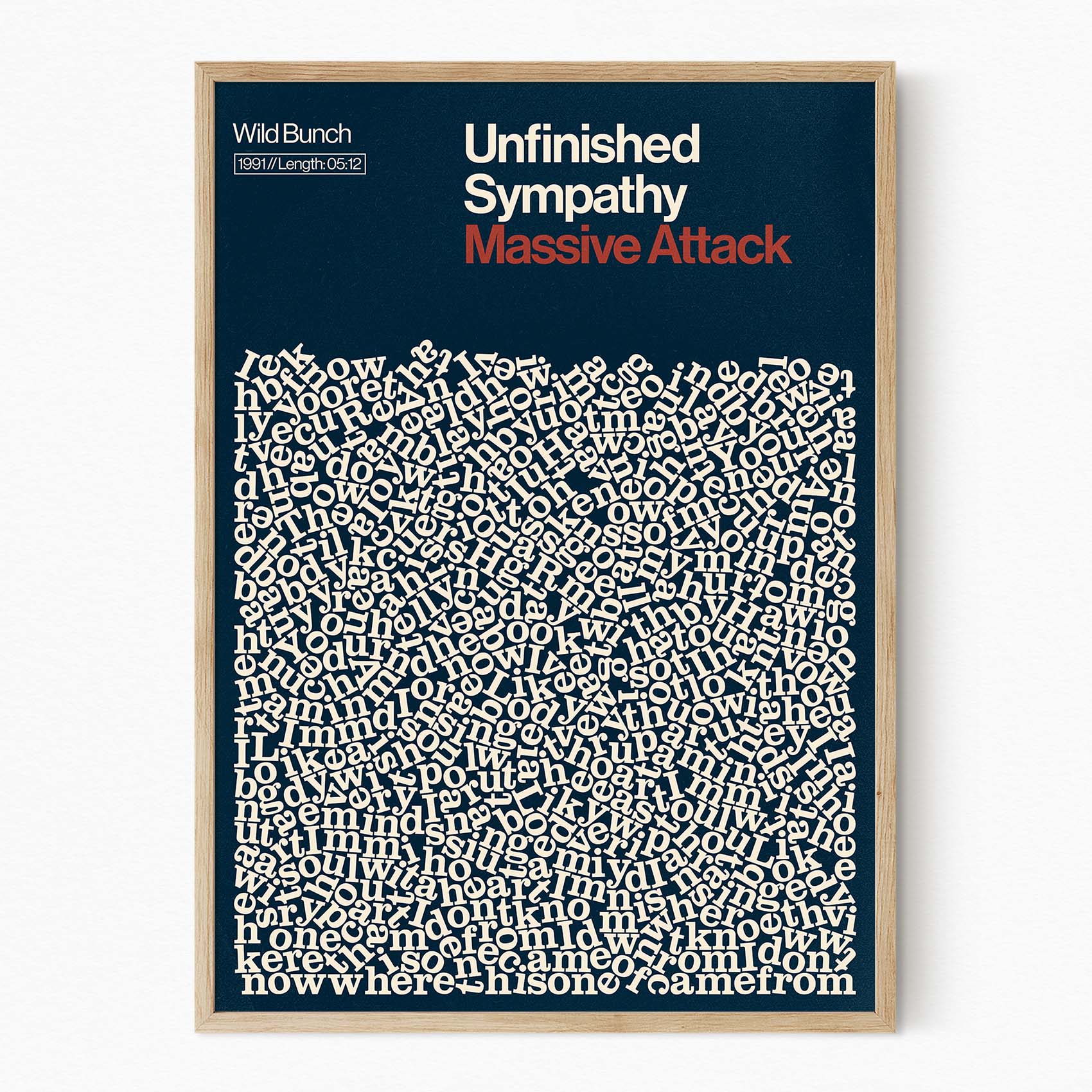 Unfinished Sympathy - Massive Attack - Song Lyric Print