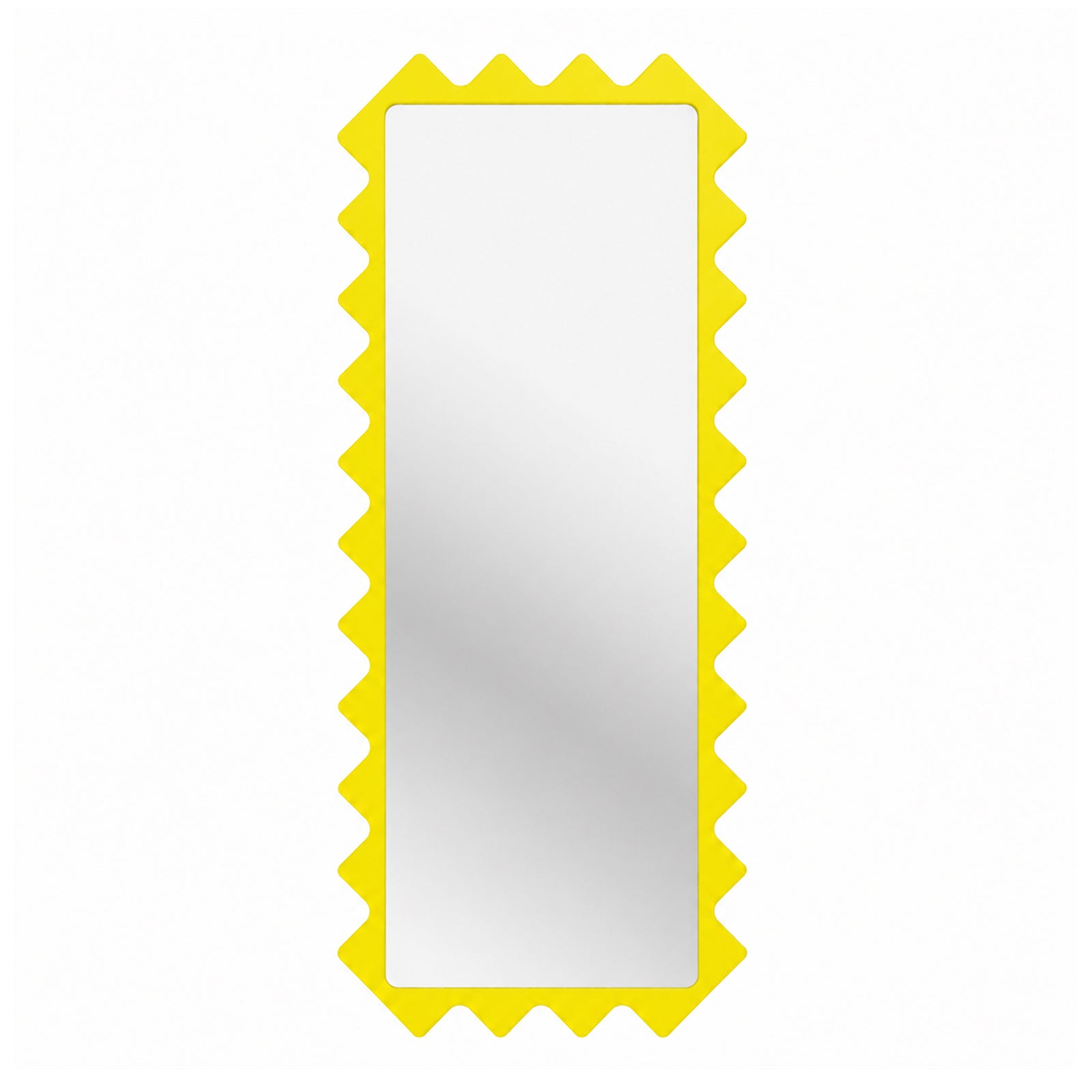 Oberig 114 Sculptural Scalloped Full-Length Red Mirror in Custom Color