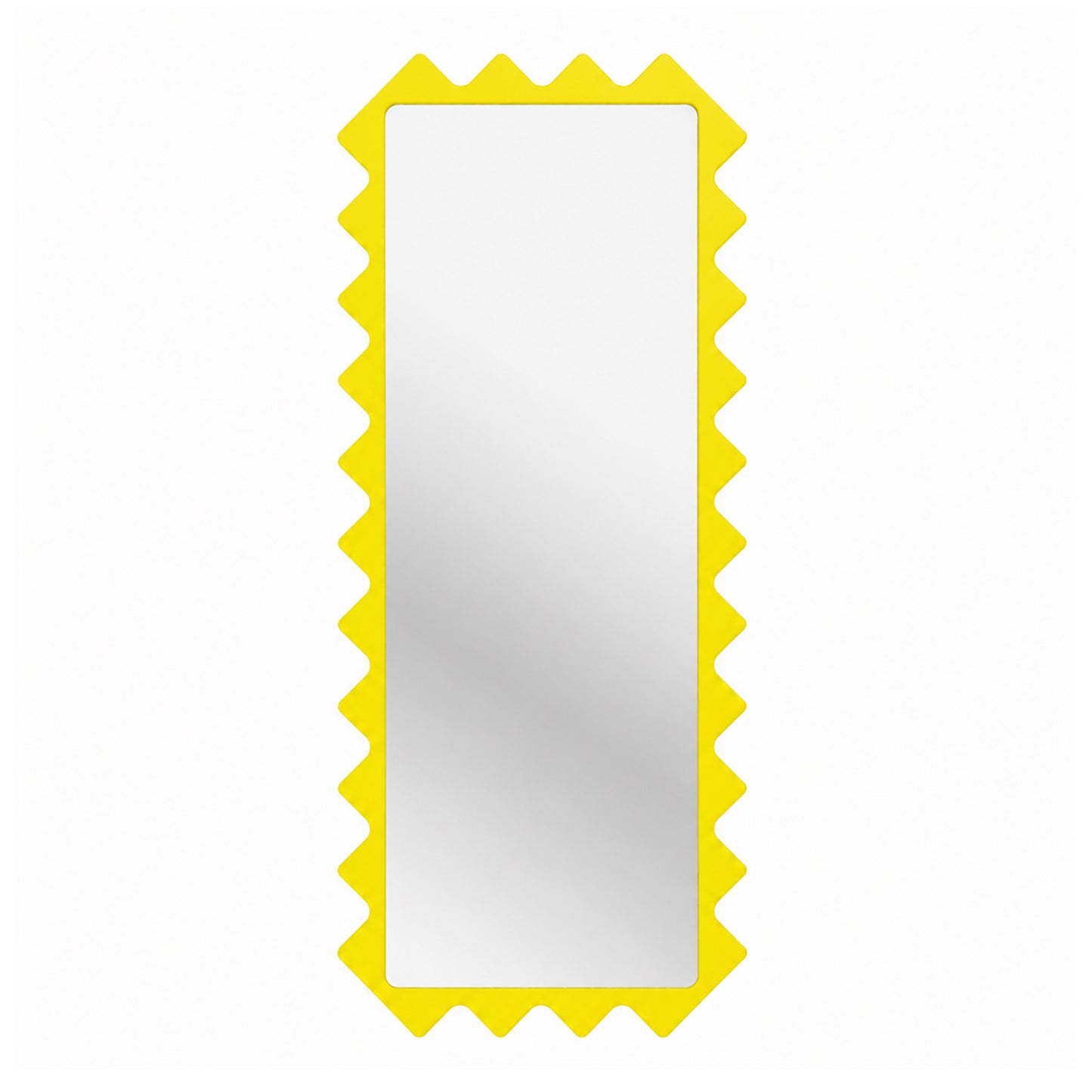 Oberig 114 Sculptural Scalloped Full-Length Red Mirror in Custom Color