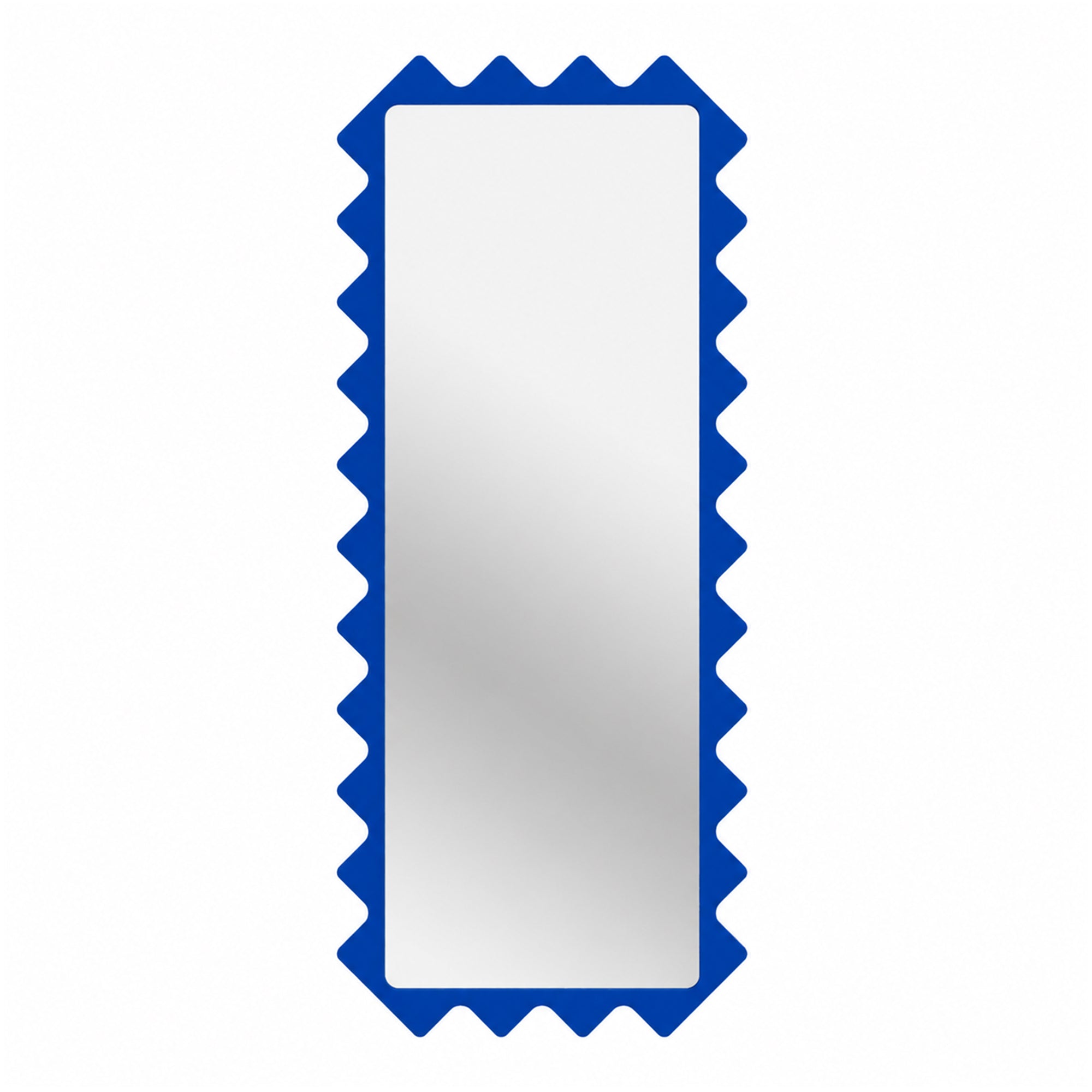Oberig 114 Sculptural Scalloped Full-Length Red Mirror in Custom Color
