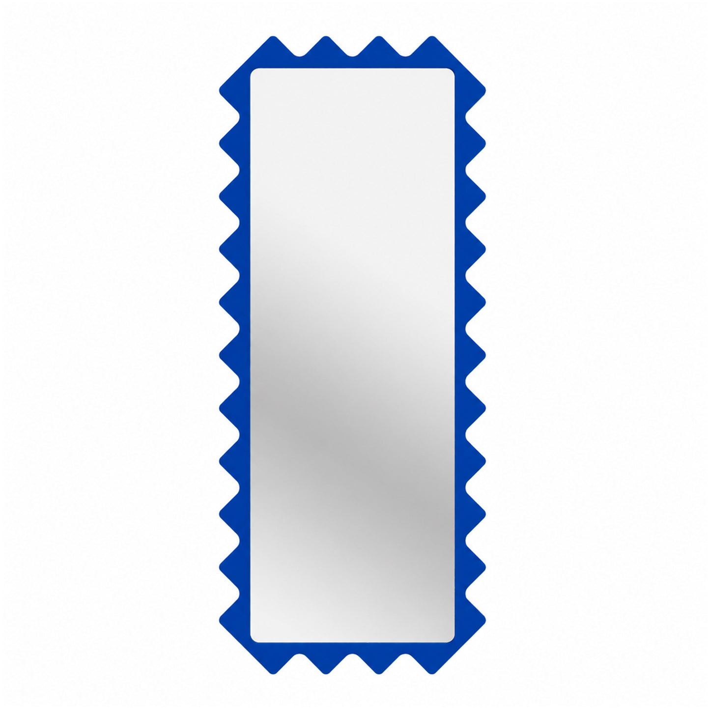 Oberig 114 Sculptural Scalloped Full-Length Red Mirror in Custom Color