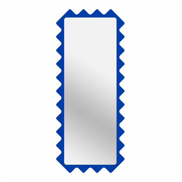 Oberig 114 Sculptural Scalloped Full-Length Red Mirror in Custom Color