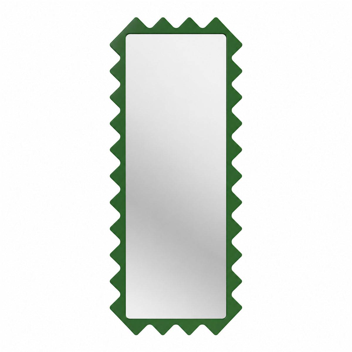 Oberig 114 Sculptural Scalloped Full-Length Red Mirror in Custom Color