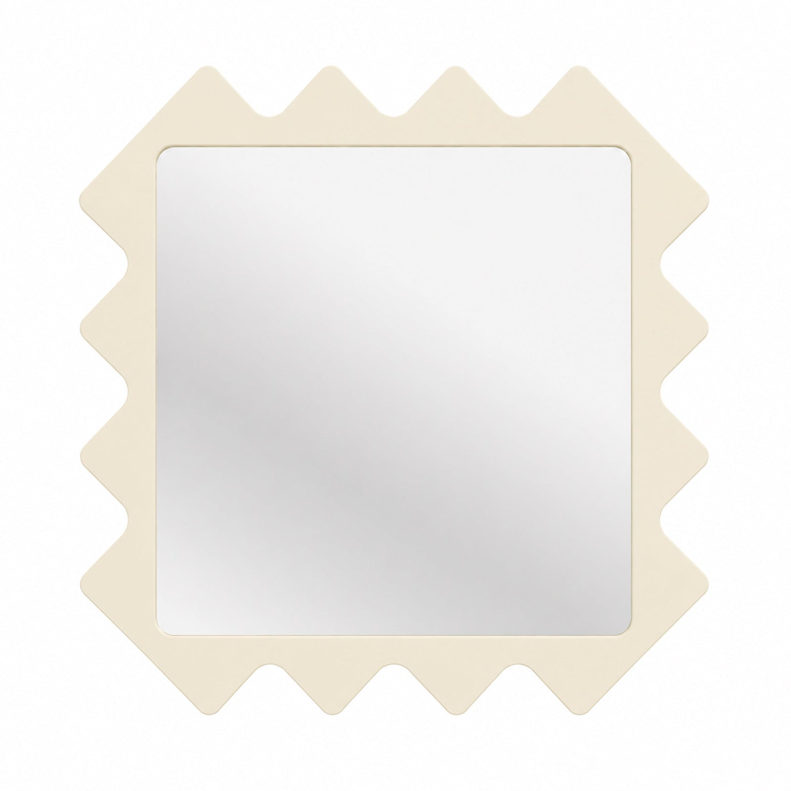 Oberig 44 Contemporary Accent Square Wall Mirror in Green Finish