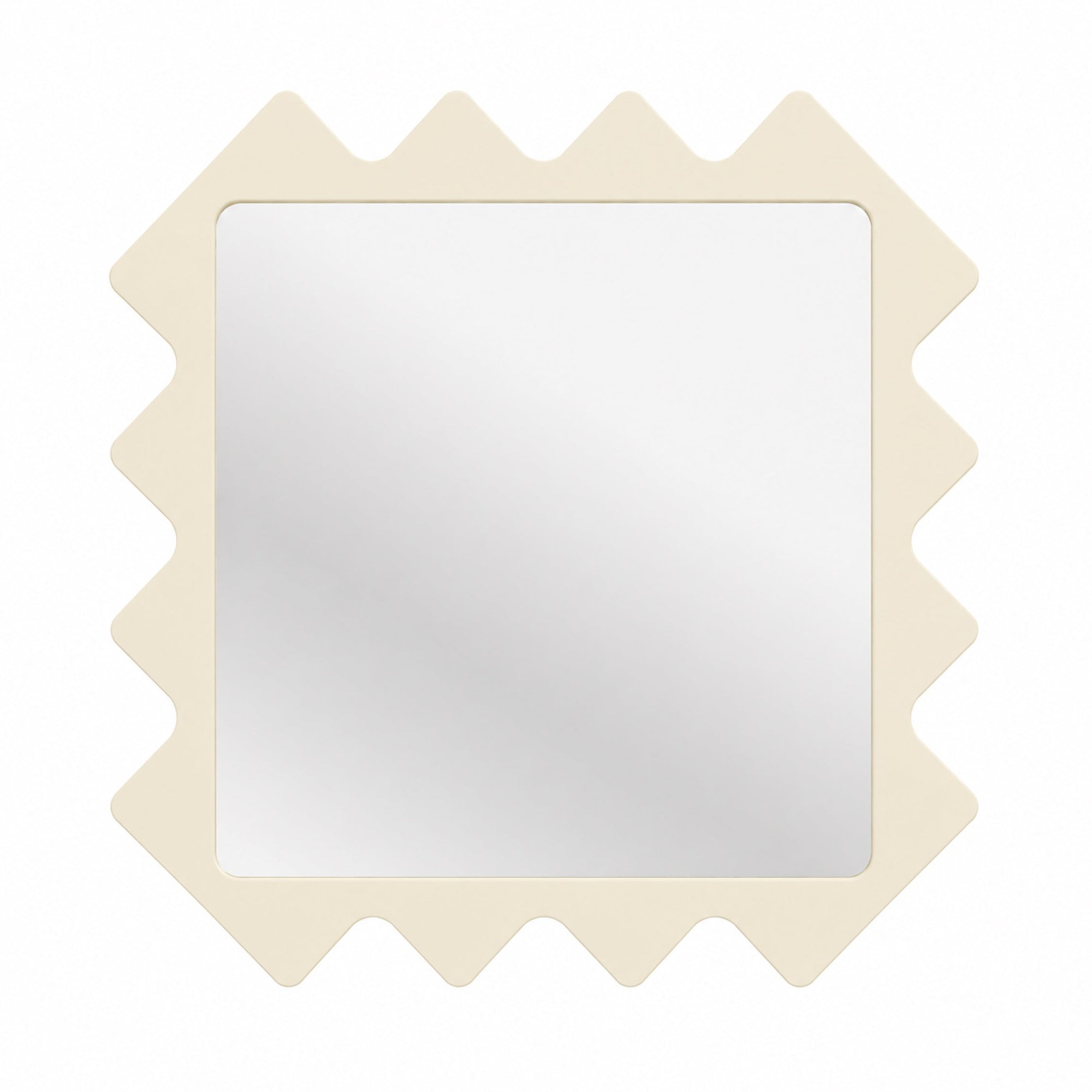 Oberig 44 Contemporary Accent Square Wall Mirror in Green Finish