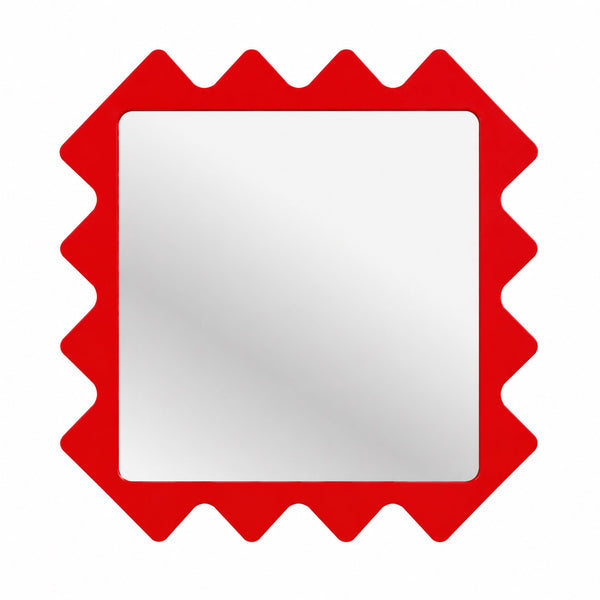 Modern Red Statement Wall Mirror - Oberig 44 by oitoproducts