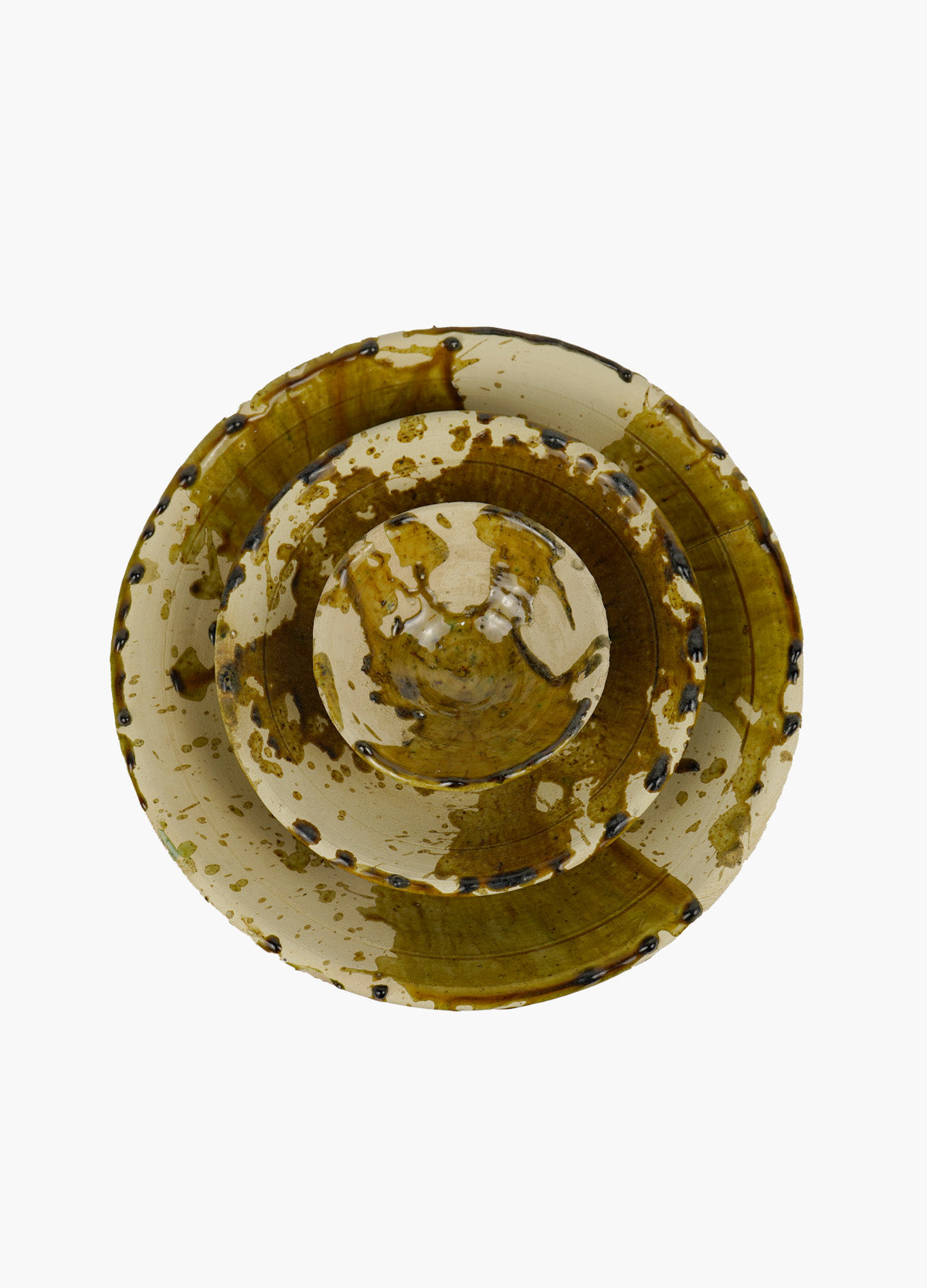 Vintage Tamegroute x Puglia Splatter Design Ochre Glazed Bowls