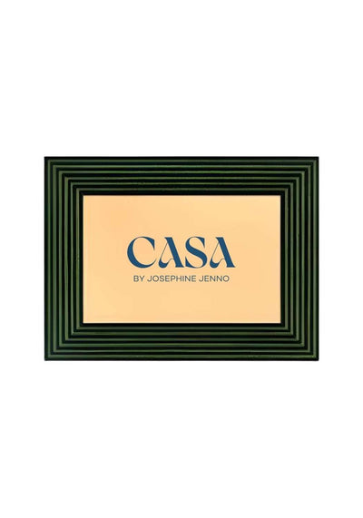 Olive Green Dream Striped Photo Frame 6x4" - Casa by Josephine Jenno