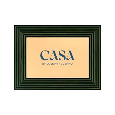 Olive Green Dream Striped Photo Frame 6x4" - Casa by Josephine Jenno