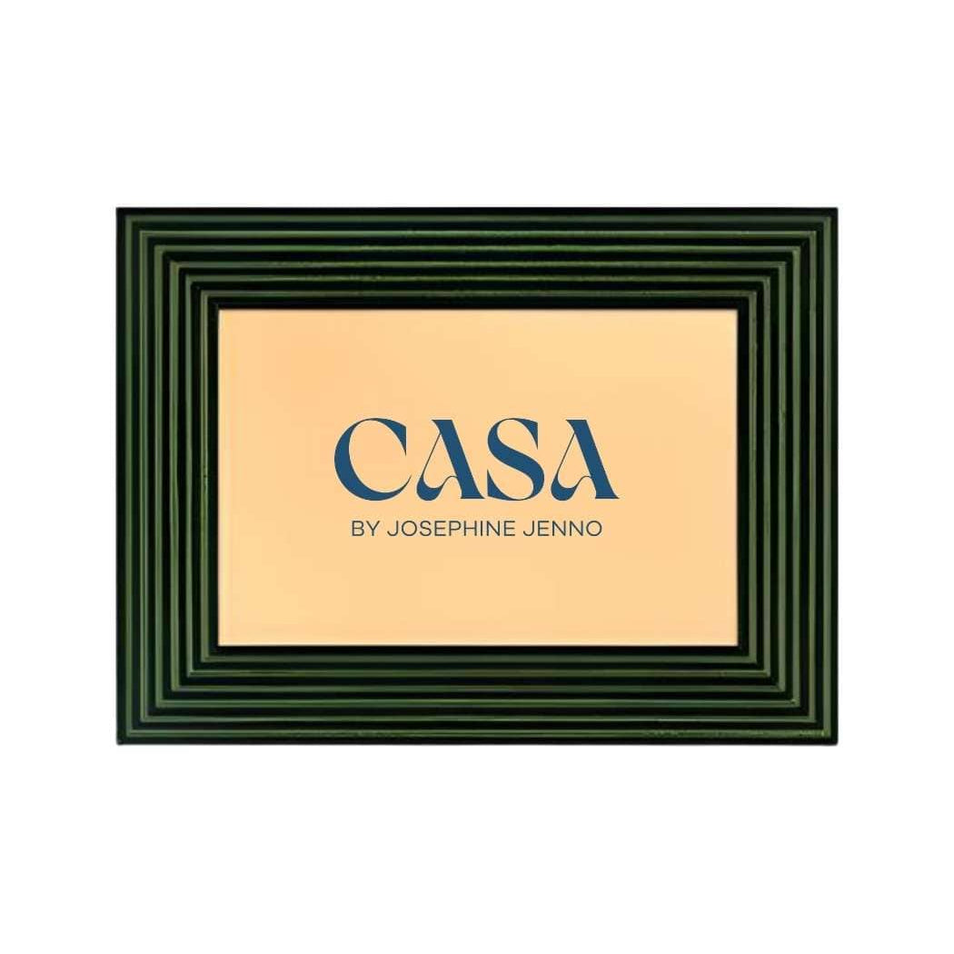 Olive Green Dream Striped Photo Frame 6x4" - Casa by Josephine Jenno