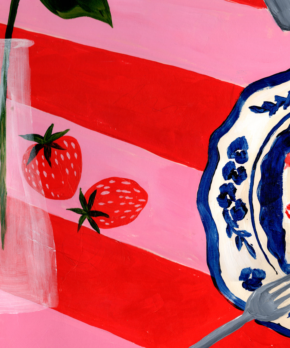 One Fork or Two? Original Cake Still Life Painting