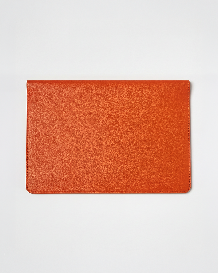 The Leather Envelope Sleeve Orange
