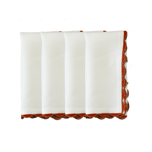 Hand Crochet Whisper Napkins 18" x 18" (Set of 4)