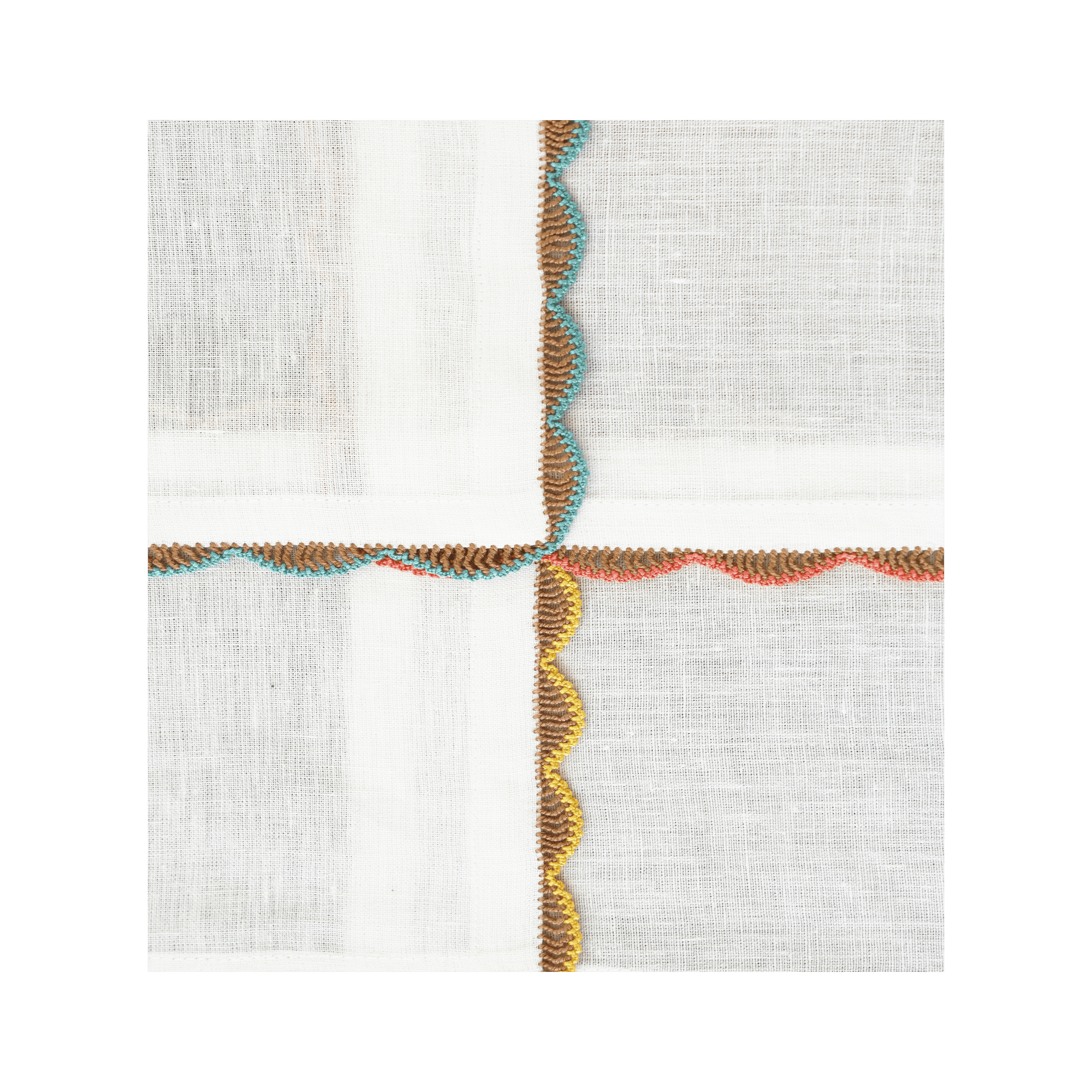 Hand Crochet Cocktail Napkins 6" x 6" (Set of 4)