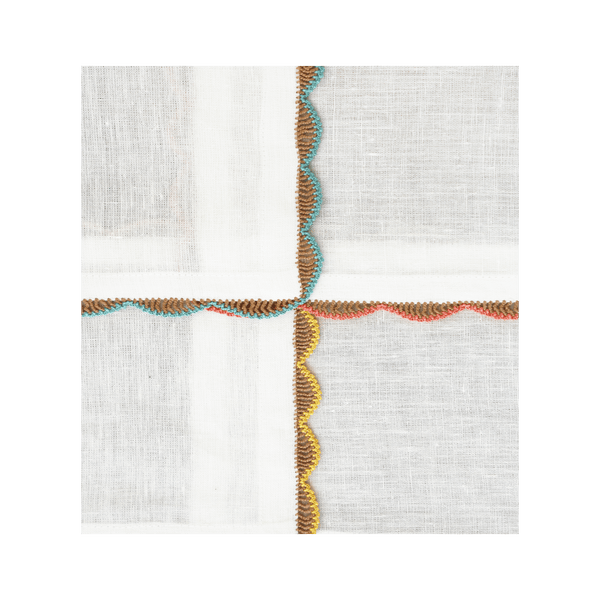 Hand Crochet Cocktail Napkins 6" x 6" (Set of 4)