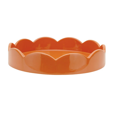 Orange Small Round Scallop Tray - Addison Ross Ltd UK
