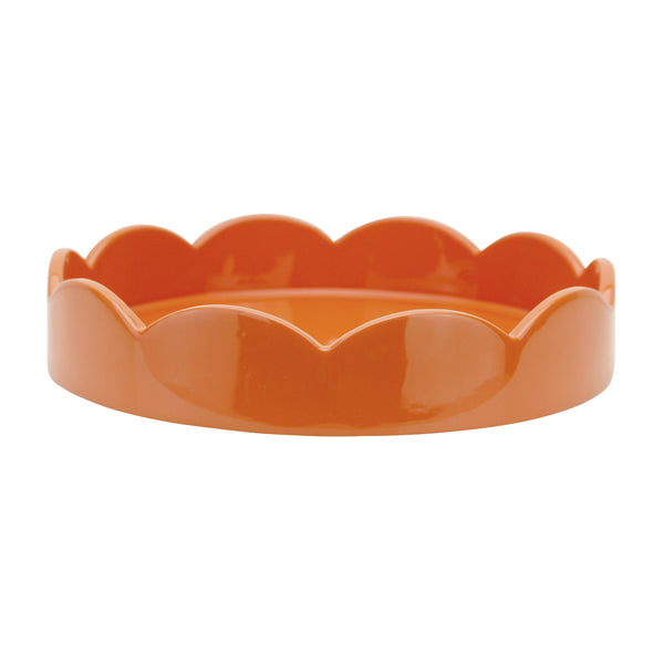 Orange Small Round Scallop Tray - Addison Ross Ltd UK