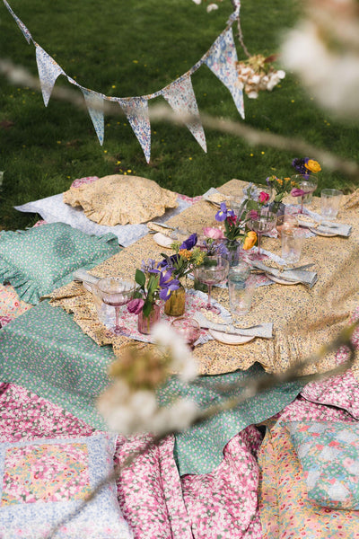 Outdoor Cushion made with Liberty Fabric BETSY GREY - Coco & Wolf