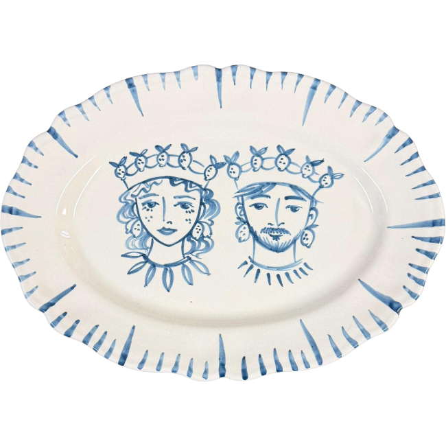 Rei Citrons Oval Platter - 32cm