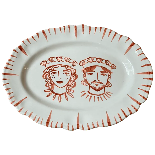 Oval Serving Platter 32 cm Rei Shells