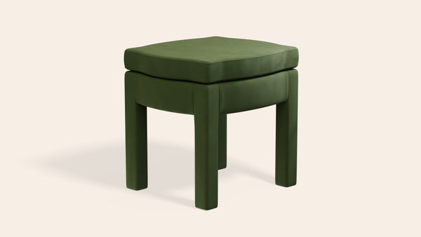 Piero Footstool, Burgundy Velvet