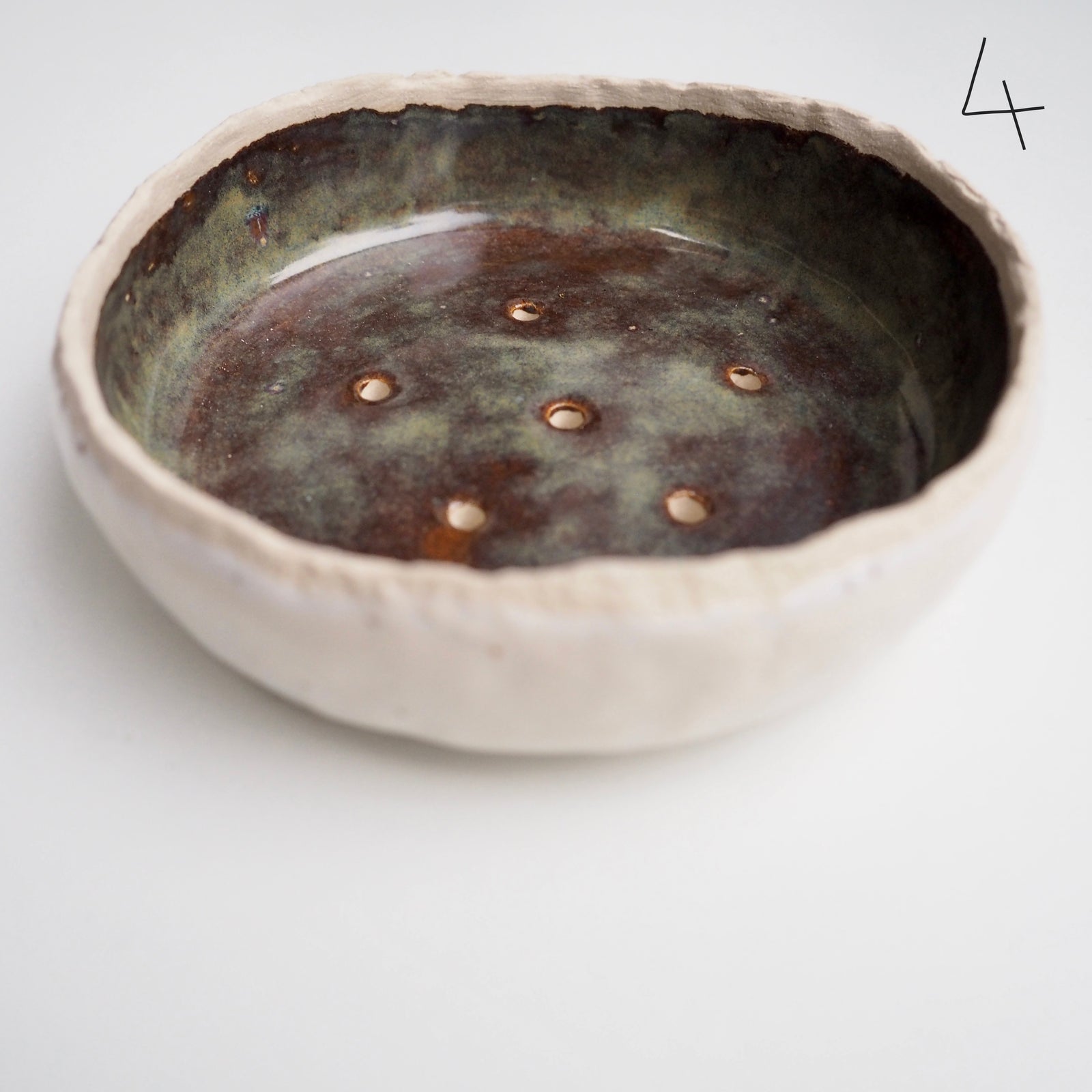 Handmade Large Assorted  Ceramic Soap Dishes With Different Glazes