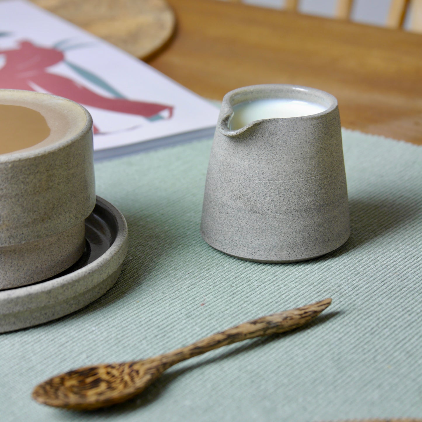 Ceramic Milk Jug, Stone