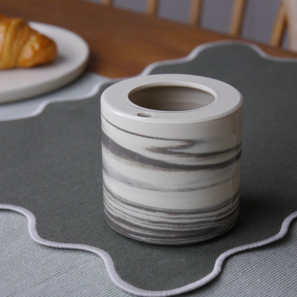 Ceramic Takeout Cup, Charcoal Marble