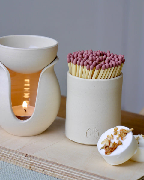Ceramic Oil Burner, Chalk