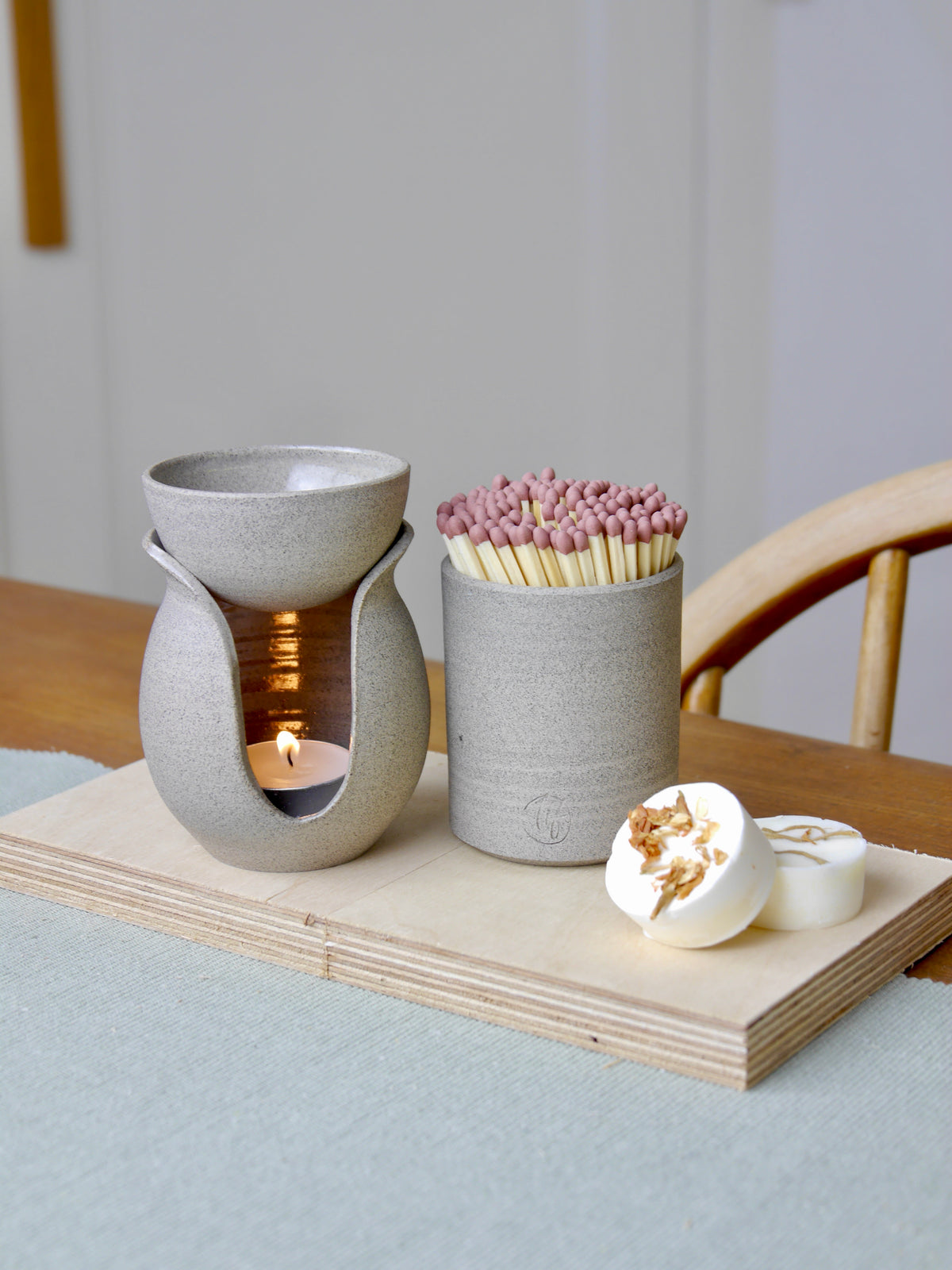 Ceramic Oil Burner, Stone