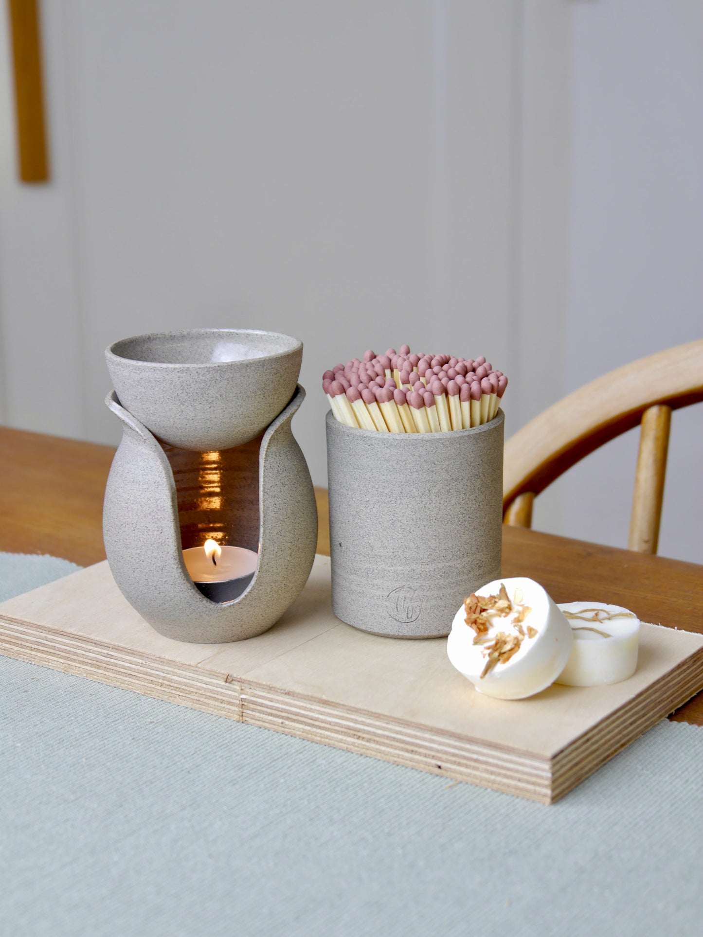 Ceramic Oil Burner, Stone