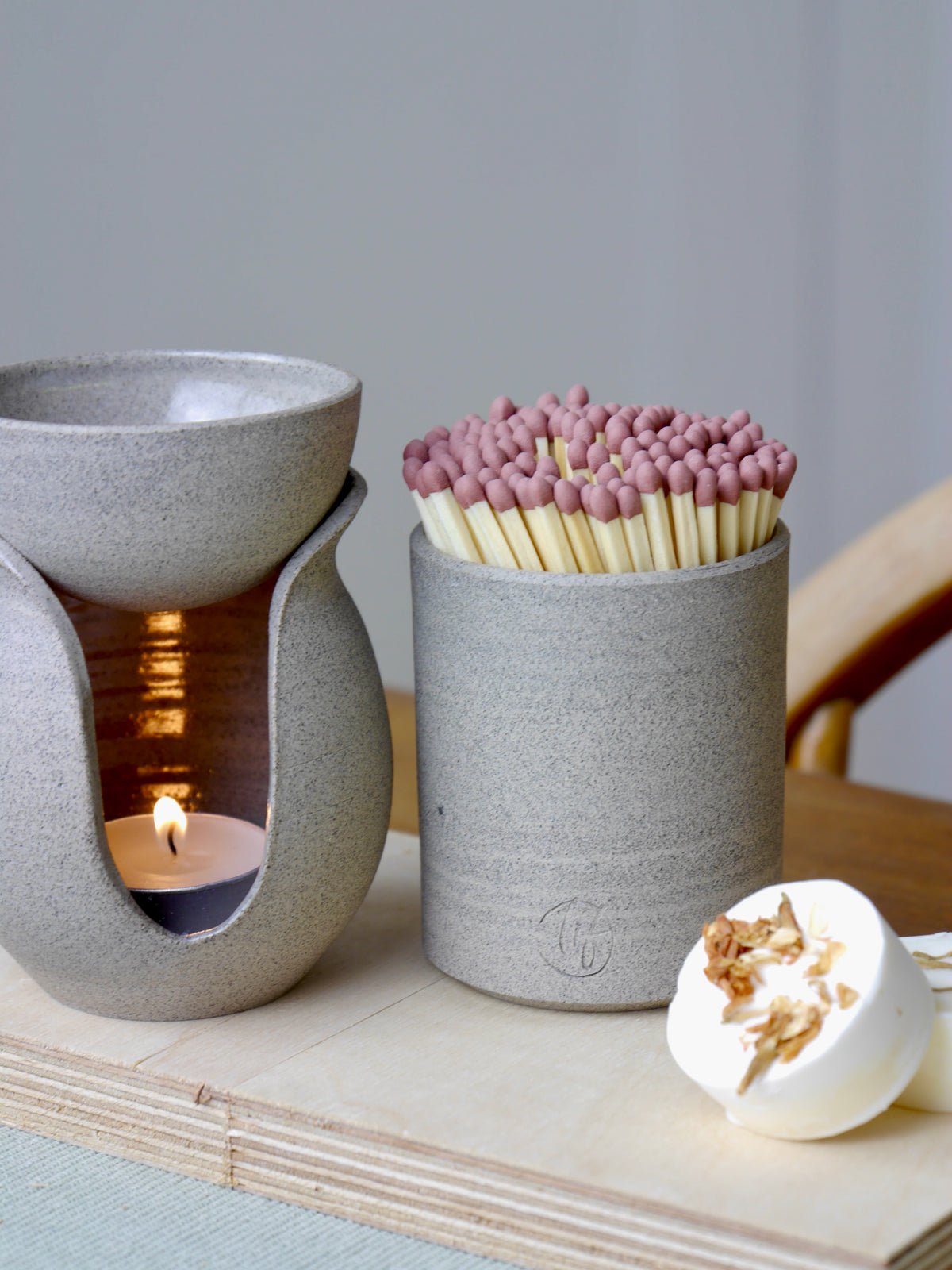Ceramic Oil Burner, Stone