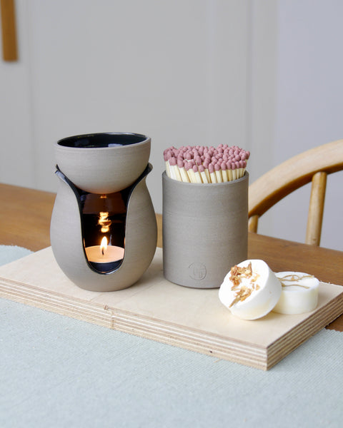 Ceramic Oil Burner, Charcoal
