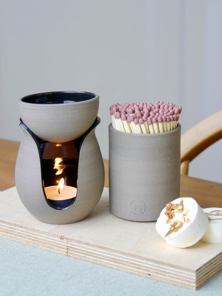 Ceramic Oil Burner, Charcoal