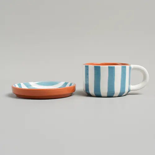 Sun Strip Coffee Set - Blue - Photo 2