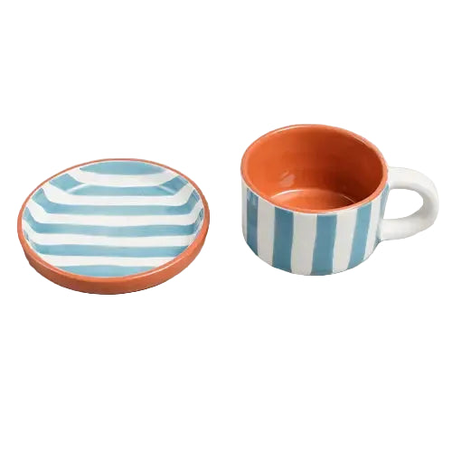 Sun Strip Coffee Set - Blue - Photo 1