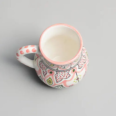 Secret Garden – Hand-Painted Moroccan Jug - Pink - Photo 3