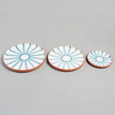 Sun Strip Plate - Blue - 3 plates