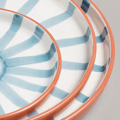 Sun Strip Plate - Blue - 3 plates - Close up