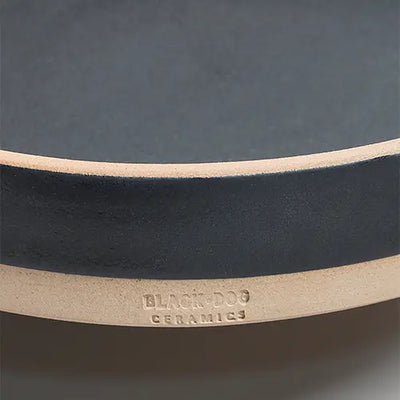 Pottery Plates from South Africa - Black & Sand - Close up