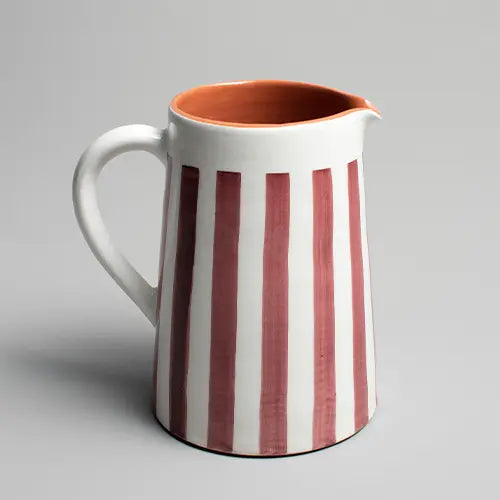 Sun Strip Pitcher - Terracota - Large - Photo 2