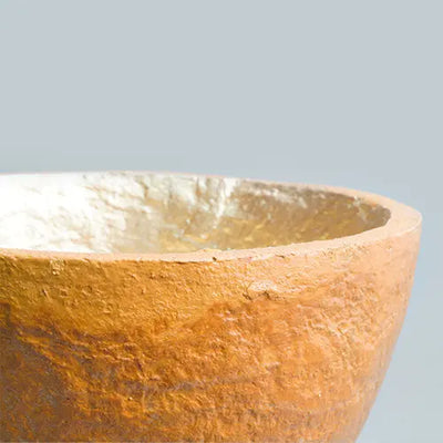 Paper Mache Swazi Bowl- Mustrard - Close up
