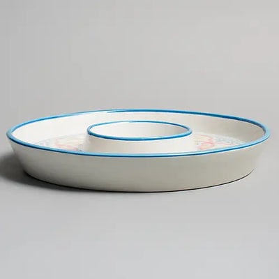 Nour – Hand-Painted Moroccan Ceramic Dip Plate - Image 3