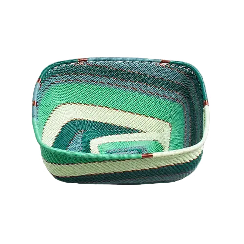 Square basket zulu wire - Emerald - Medium - Photo 1