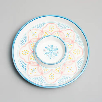 Nour – Hand-Painted Moroccan Ceramic Dip Plate - Image 2