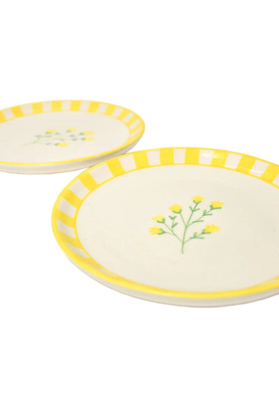 Ceramic Dessert Plates Sunshine Spring 7 Inches Set of 4 - Casa Amarosa