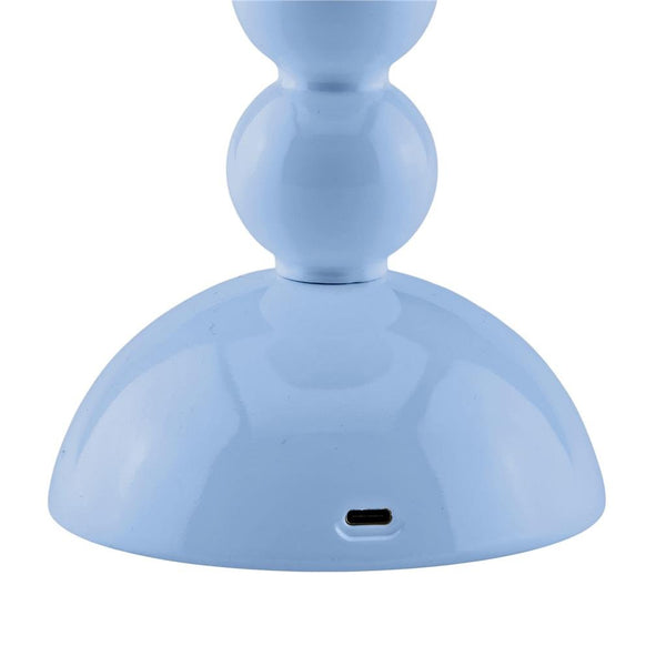 Pale Denim Bobbin LED Lamp - Addison Ross Ltd UK