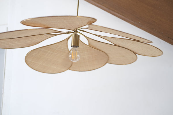 Pale Précieuse Raffia Fibres Ceiling Light